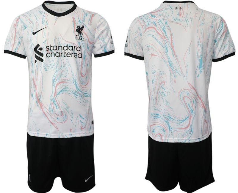 Men 2022-2023 Club Liverpool away white blank Soccer Jersey->customized soccer jersey->Custom Jersey